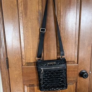 Nine West Black Quilted Womens Crossbody Bag